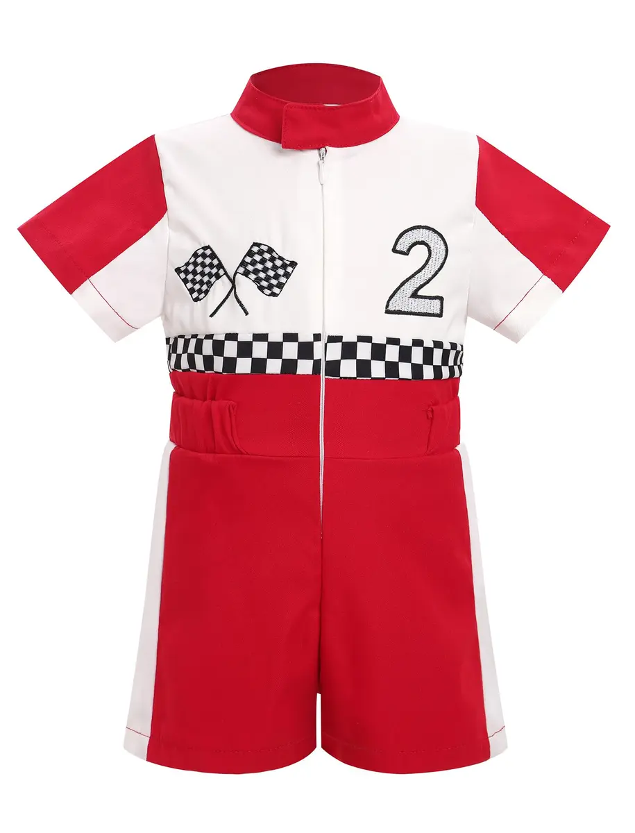 IWEMEK Baby Race Car Driver Jumpsuit for 2nd Birthday | Red-2Y (18-24 Months) - main product image