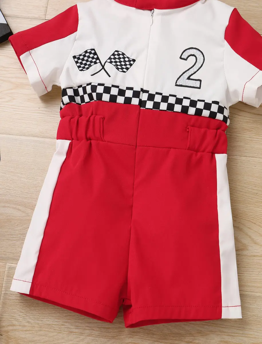 IWEMEK Baby Race Car Driver Jumpsuit for 2nd Birthday | Red-2Y (18-24 Months) - view 5