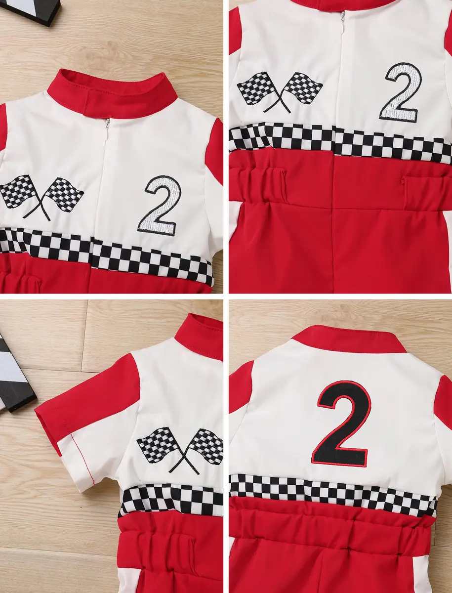 IWEMEK Baby Race Car Driver Jumpsuit for 2nd Birthday | Red-2Y (18-24 Months) - view 6