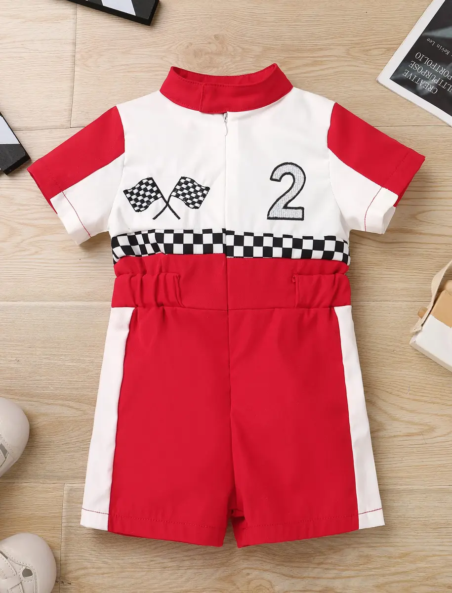 IWEMEK Baby Race Car Driver Jumpsuit for 2nd Birthday | Red-2Y (18-24 Months) - view 2