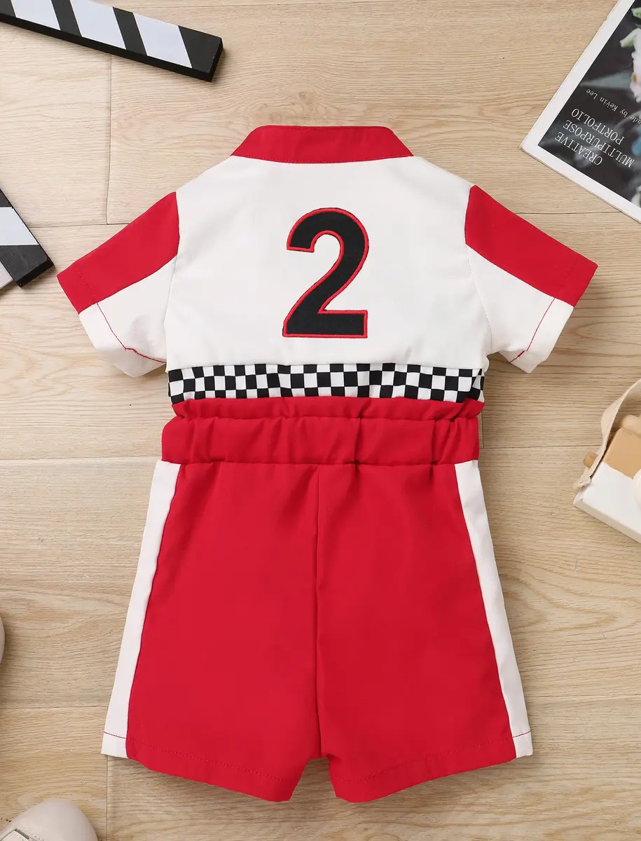 IWEMEK Baby Race Car Driver Jumpsuit for 2nd Birthday | Red-2Y (18-24 Months) - view 3