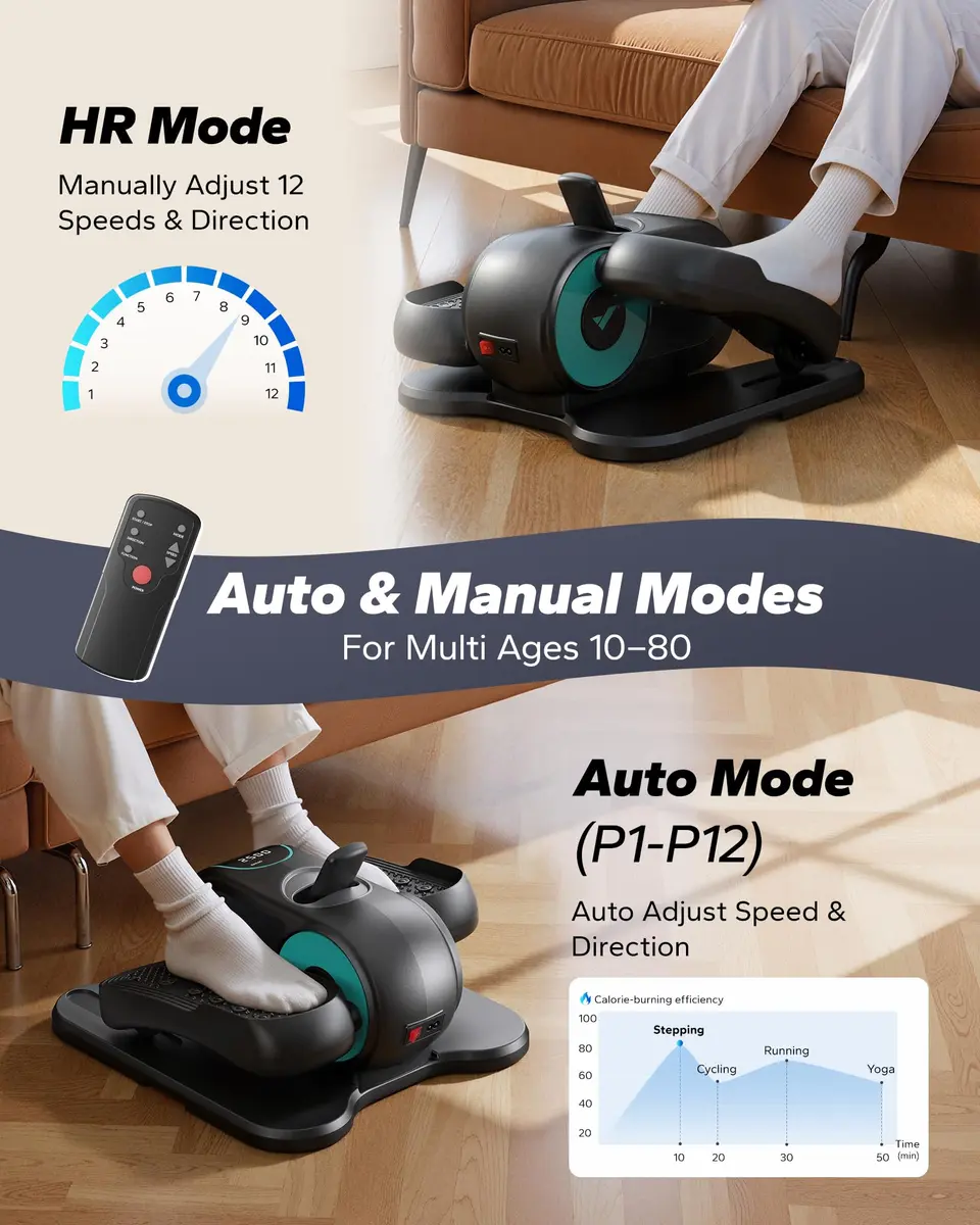 MERACH Under Desk Elliptical | Compact, Quiet & Portable for Seniors & Professionals - view 7