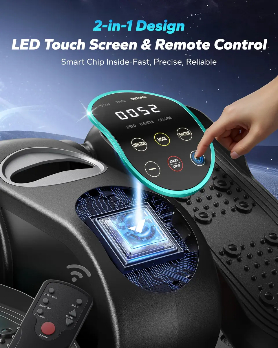 MERACH Under Desk Elliptical | Compact, Quiet & Portable for Seniors & Professionals - view 4