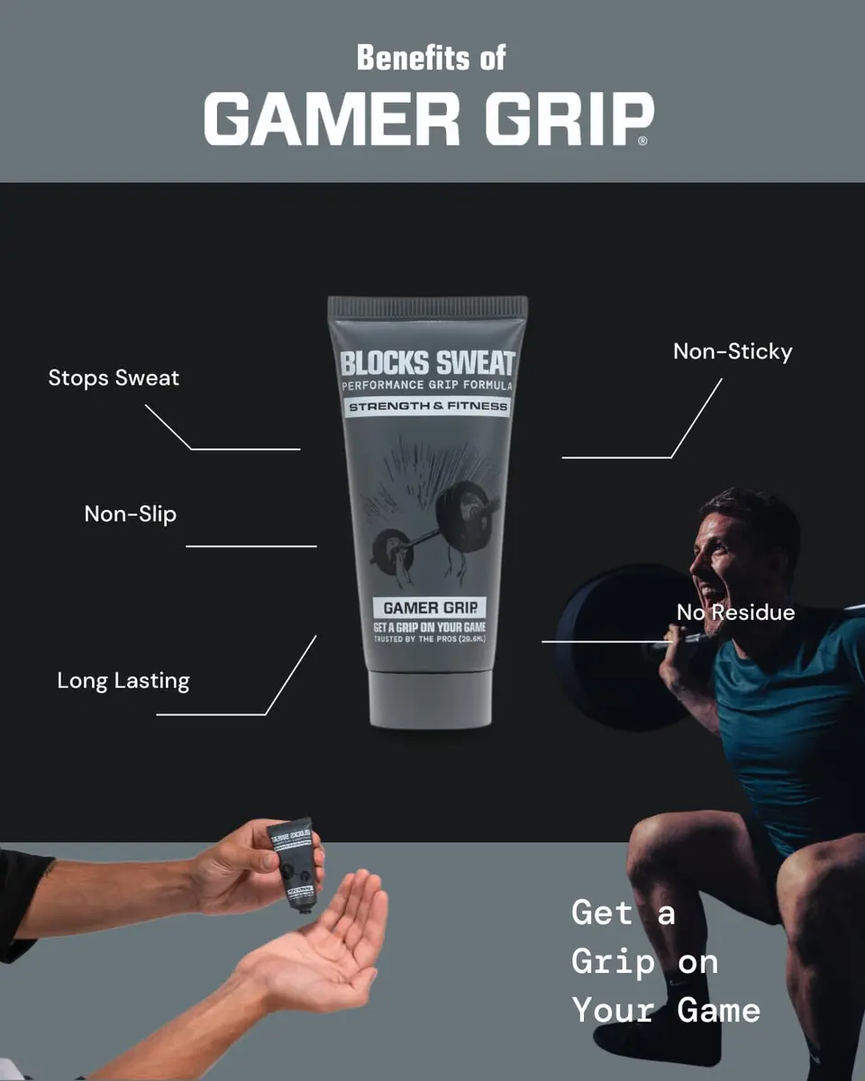 Gamer Grip Strength & Fitness Cream for Sweaty Hands 29.57ml (1 Fl Oz) | Chalk-Free Liquid Formula for Weightlifting, Climbing, Golf, Gymnastics & Pole - view 6