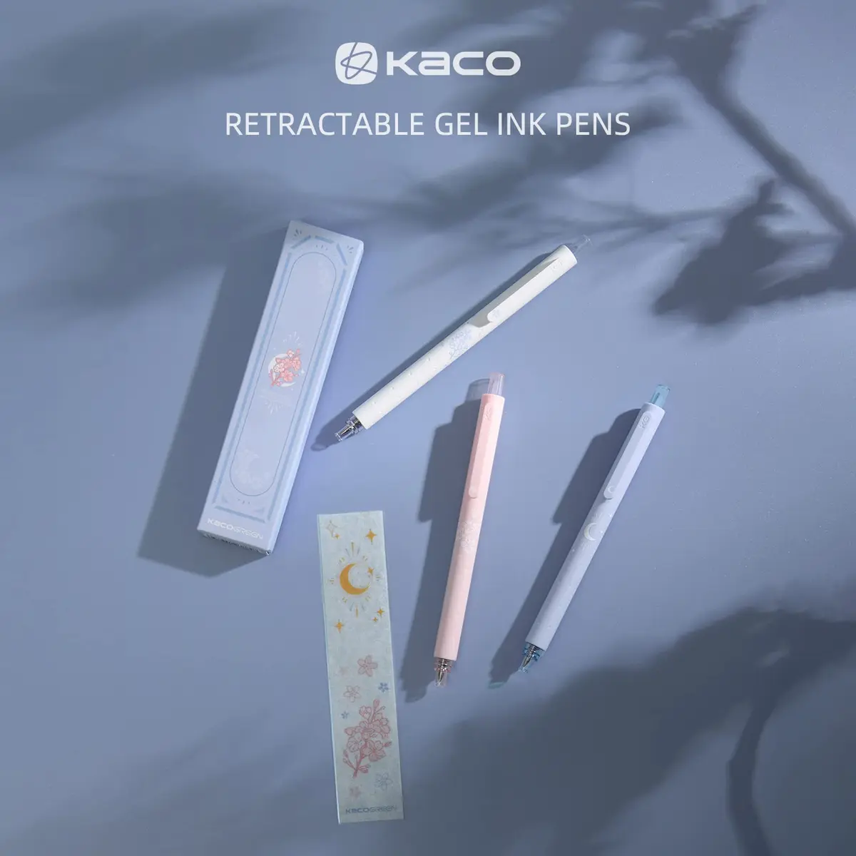 Kaco Gel Ink Pens Sakura Series 0.5mm | Stress-Relieving, Double Length, Smooth Writing - view 5