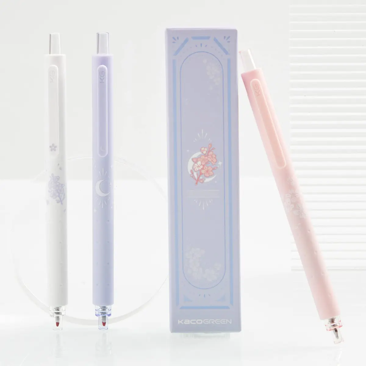 Kaco Gel Ink Pens Sakura Series 0.5mm | Stress-Relieving, Double Length, Smooth Writing - view 6