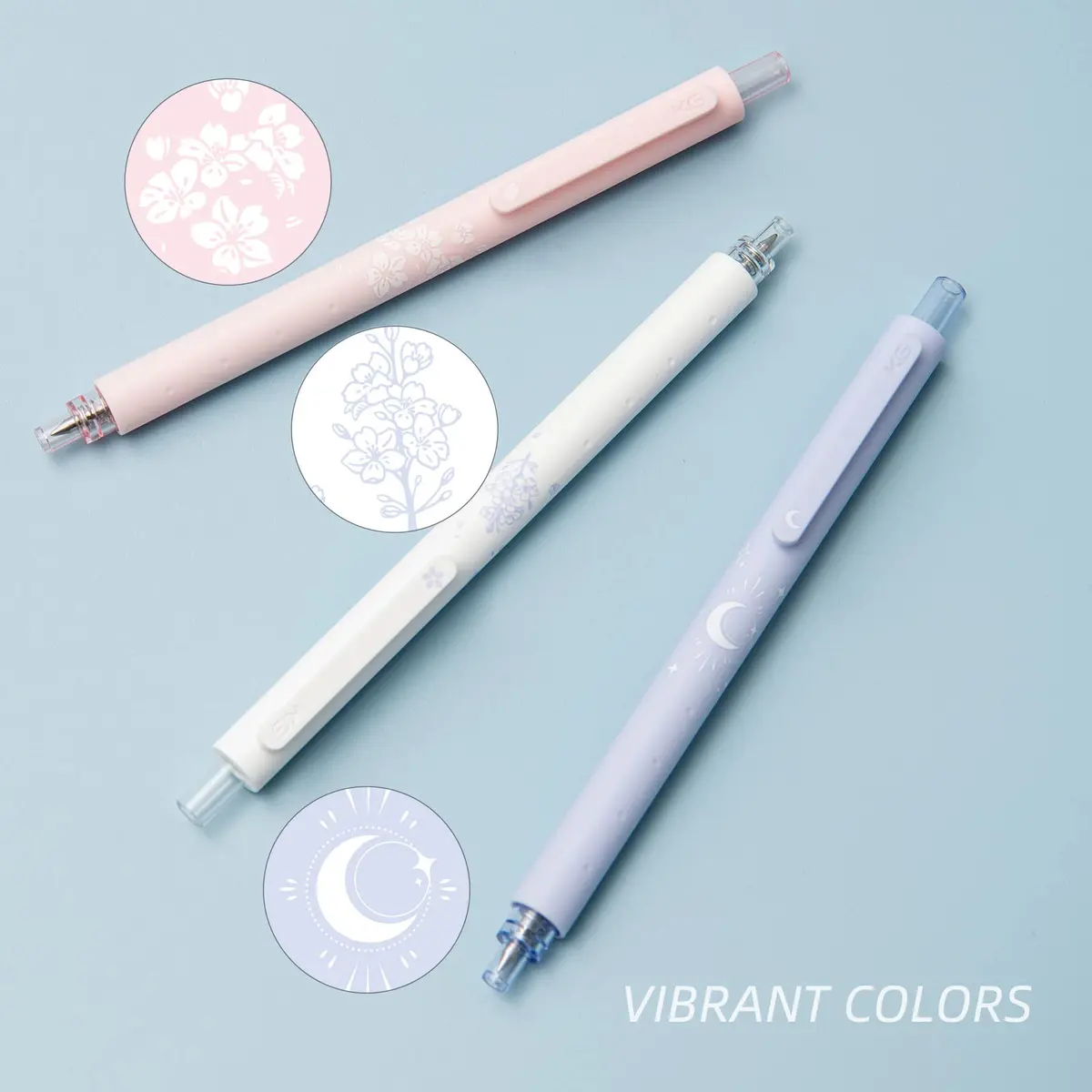 Kaco Gel Ink Pens Sakura Series 0.5mm | Stress-Relieving, Double Length, Smooth Writing - view 7