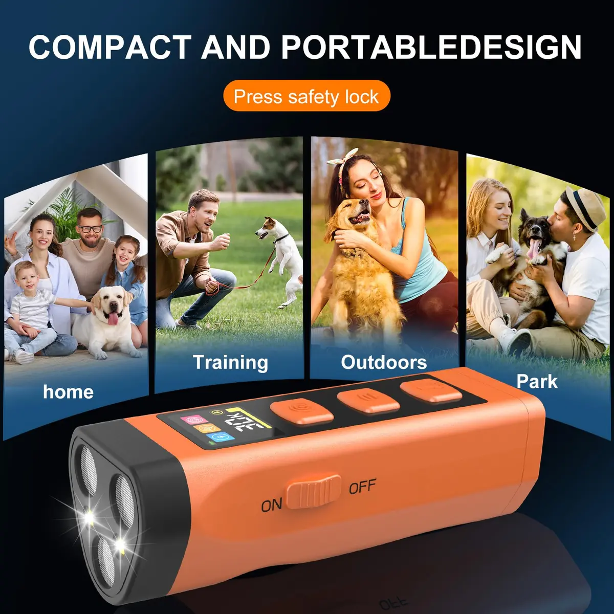 XIFRUS Dog Bark Deterrent Device 2 Pack | Ultrasonic Anti-Barking Trainer with 4 Frequencies - view 6