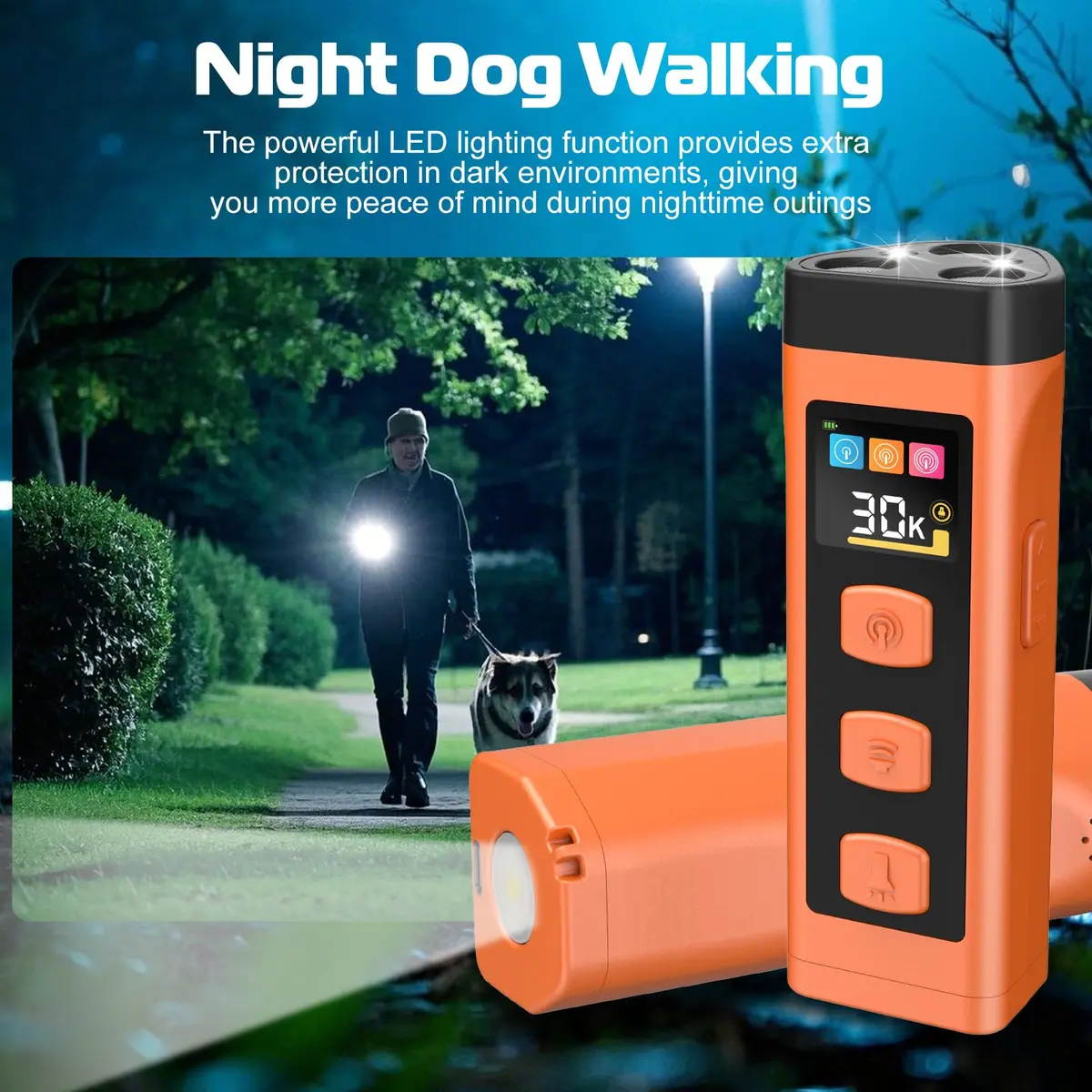 XIFRUS Dog Bark Deterrent Device 2 Pack | Ultrasonic Anti-Barking Trainer with 4 Frequencies - view 7