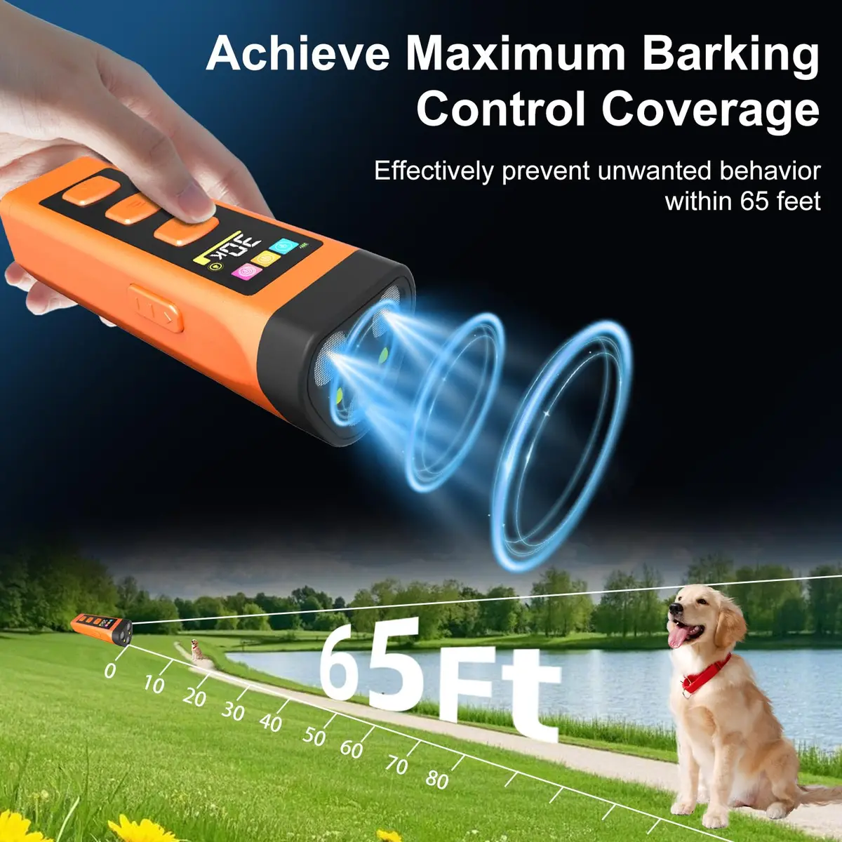 XIFRUS Dog Bark Deterrent Device 2 Pack | Ultrasonic Anti-Barking Trainer with 4 Frequencies - view 4