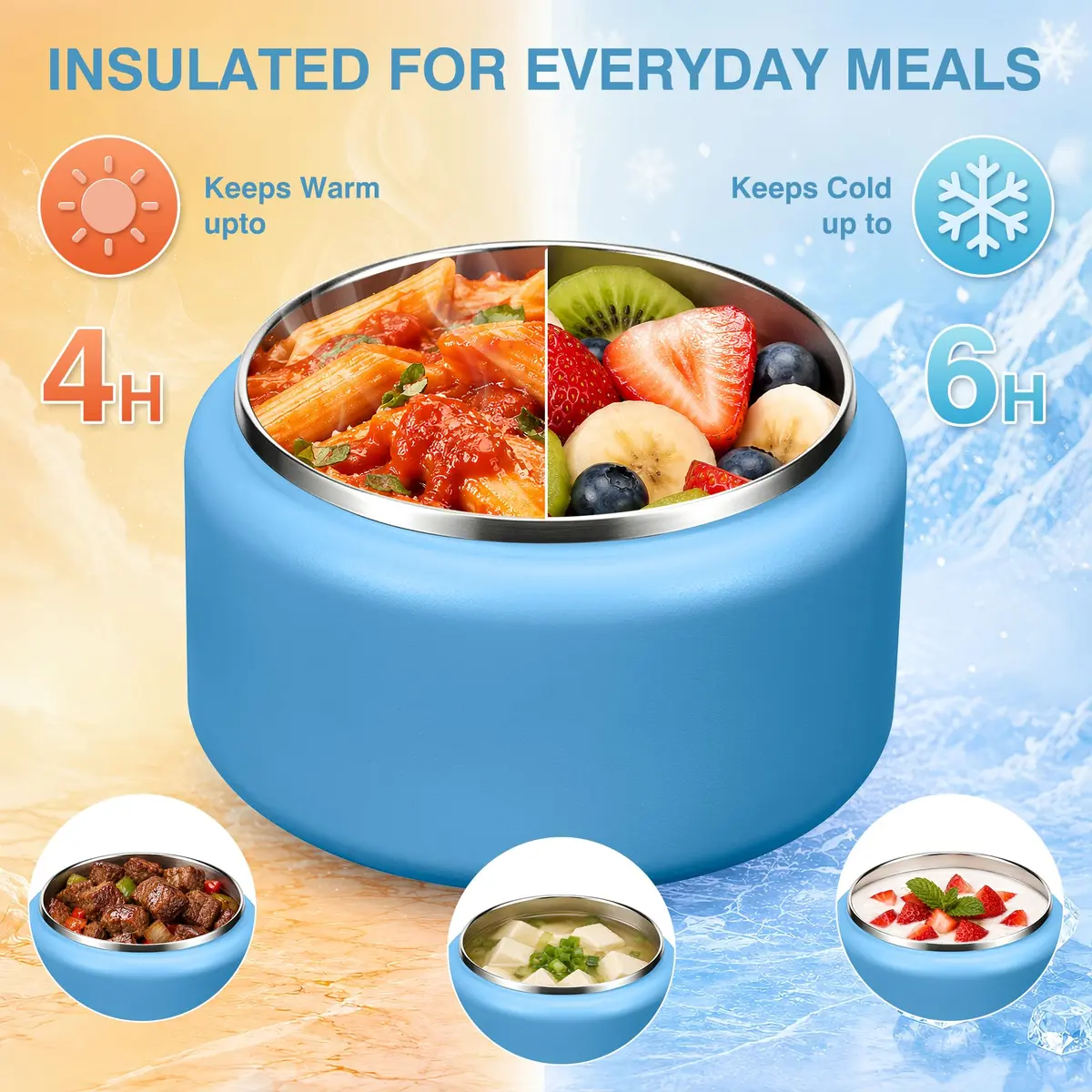 Reeple 13.5oz Kids Jar for Hot Food | Leak-Proof Vacuum Insulated Stainless Steel Lunch Container - view 5