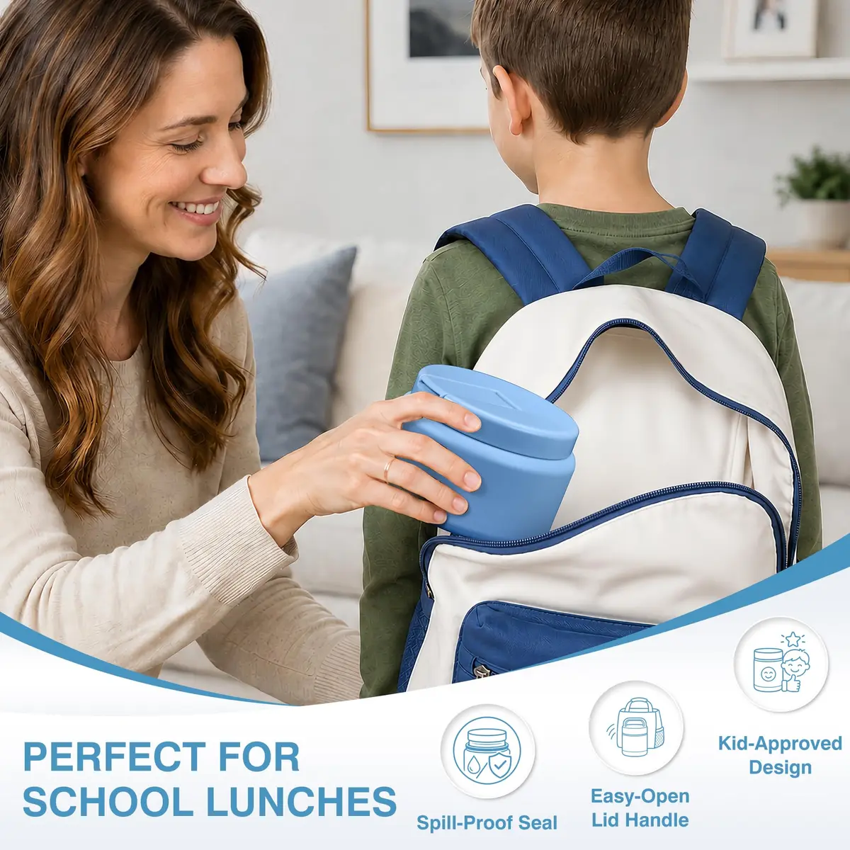Reeple 13.5oz Kids Jar for Hot Food | Leak-Proof Vacuum Insulated Stainless Steel Lunch Container - view 7