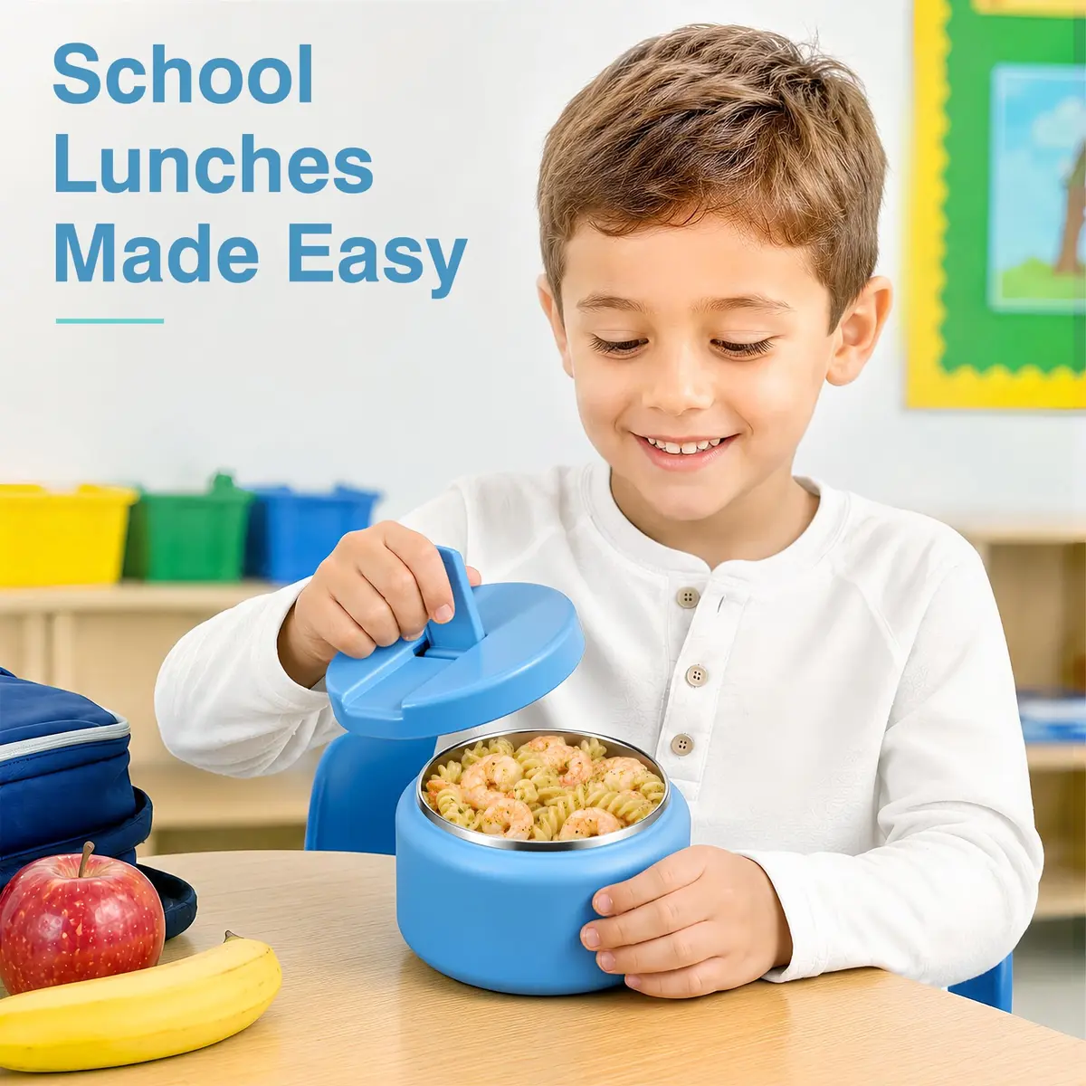 Reeple 13.5oz Kids Jar for Hot Food | Leak-Proof Vacuum Insulated Stainless Steel Lunch Container - view 2