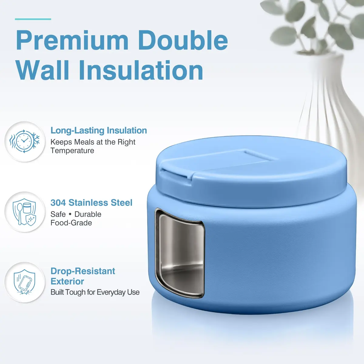 Reeple 13.5oz Kids Jar for Hot Food | Leak-Proof Vacuum Insulated Stainless Steel Lunch Container - view 3