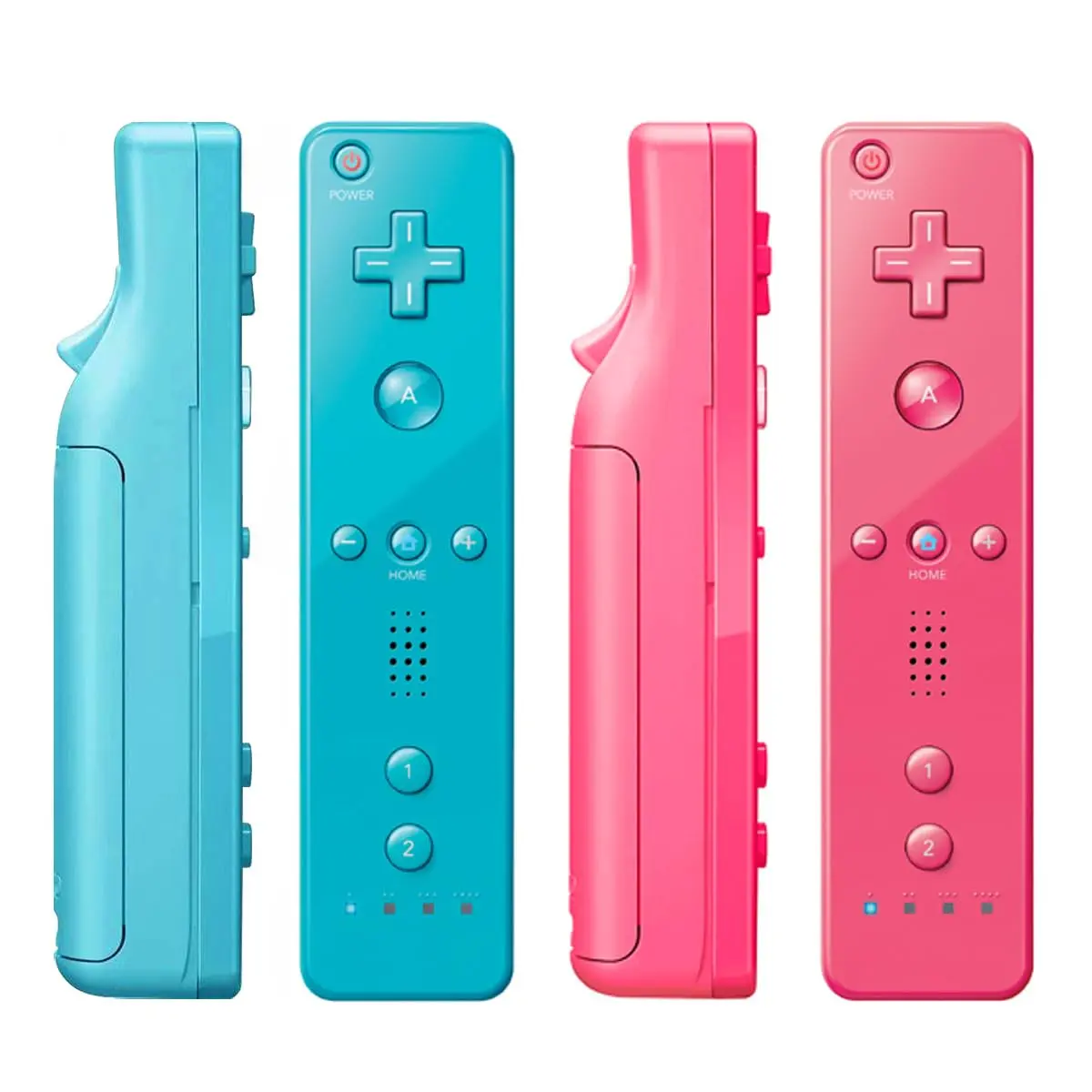TIANHOO Video Game Controller for Wii & Wii U | 2 Pack Pink & Blue | Precise Motion-Sensing, Upgraded Feedback, Silicone Case (0.231kg) - view 2