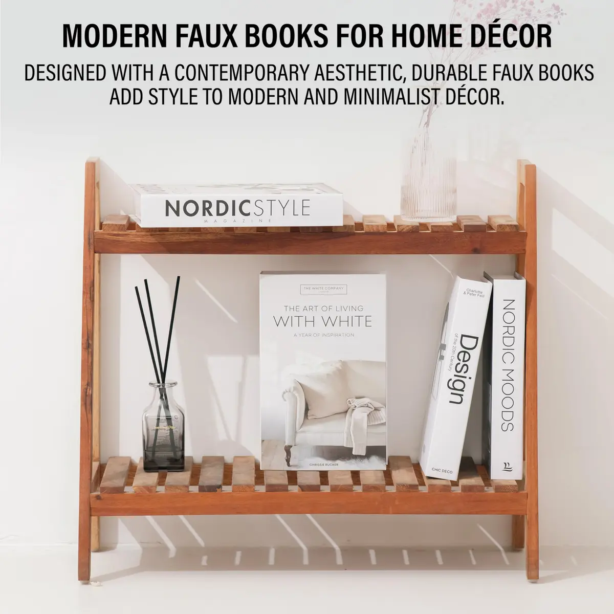 PROBENEX 4 Pcs Decorative Books | Faux Black Coffee Table & Shelf Decor | Modern Home Accent - view 8