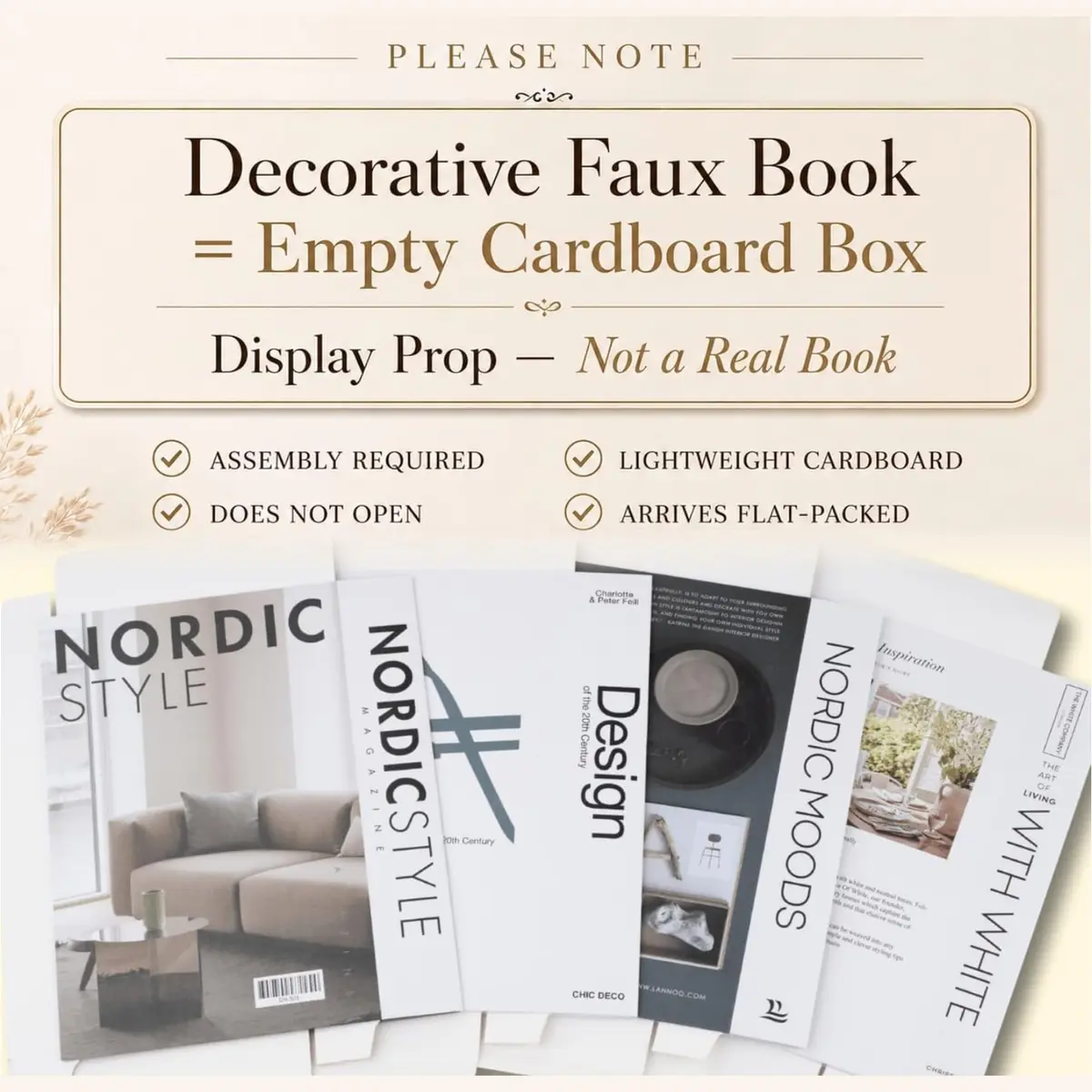PROBENEX 4 Pcs Decorative Books | Faux Black Coffee Table & Shelf Decor | Modern Home Accent - view 2