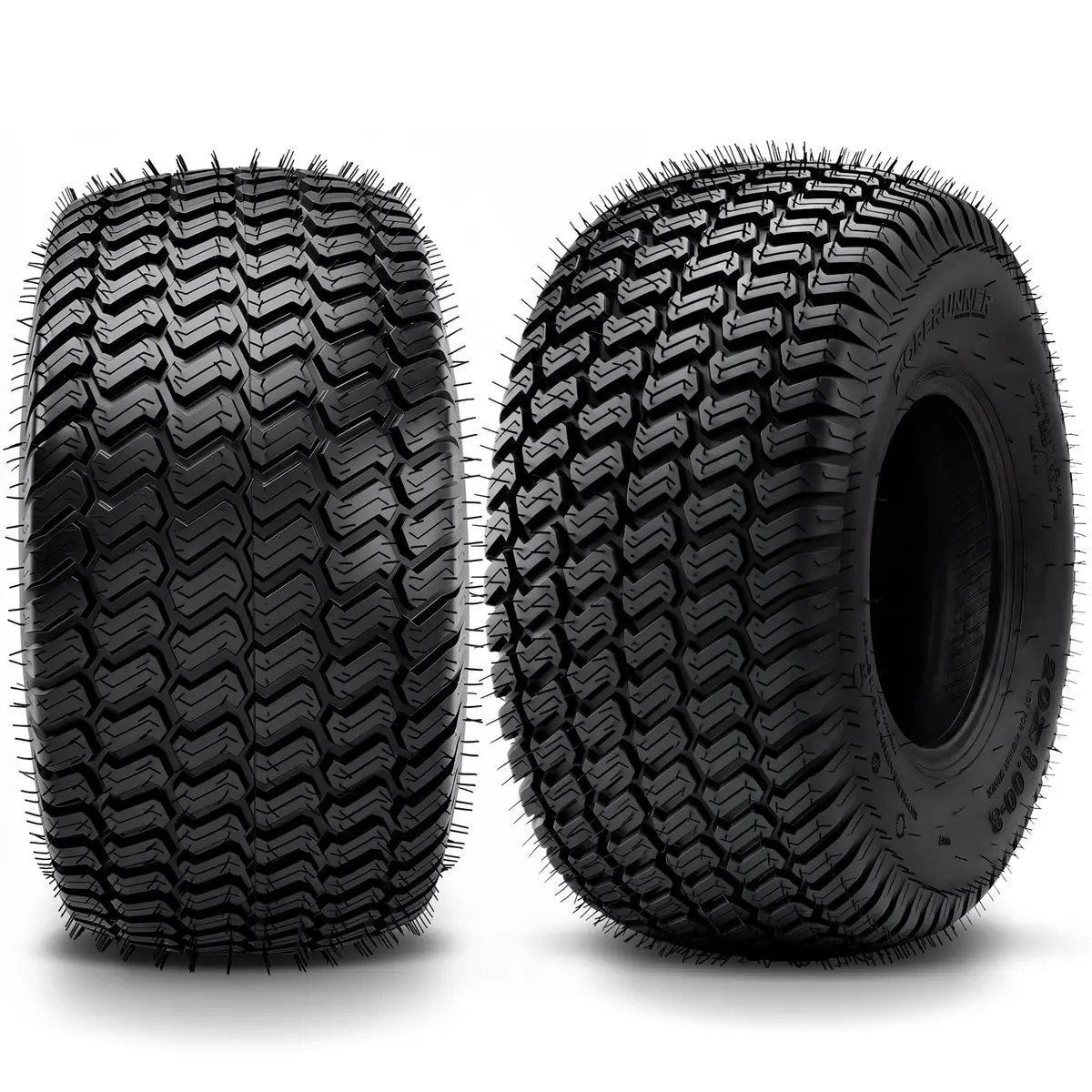 YINTATECH 20x8-8 Lawn Mower Tires Set of 2, 4Ply Tubeless for Lawn & Garden Vehicles - main product image