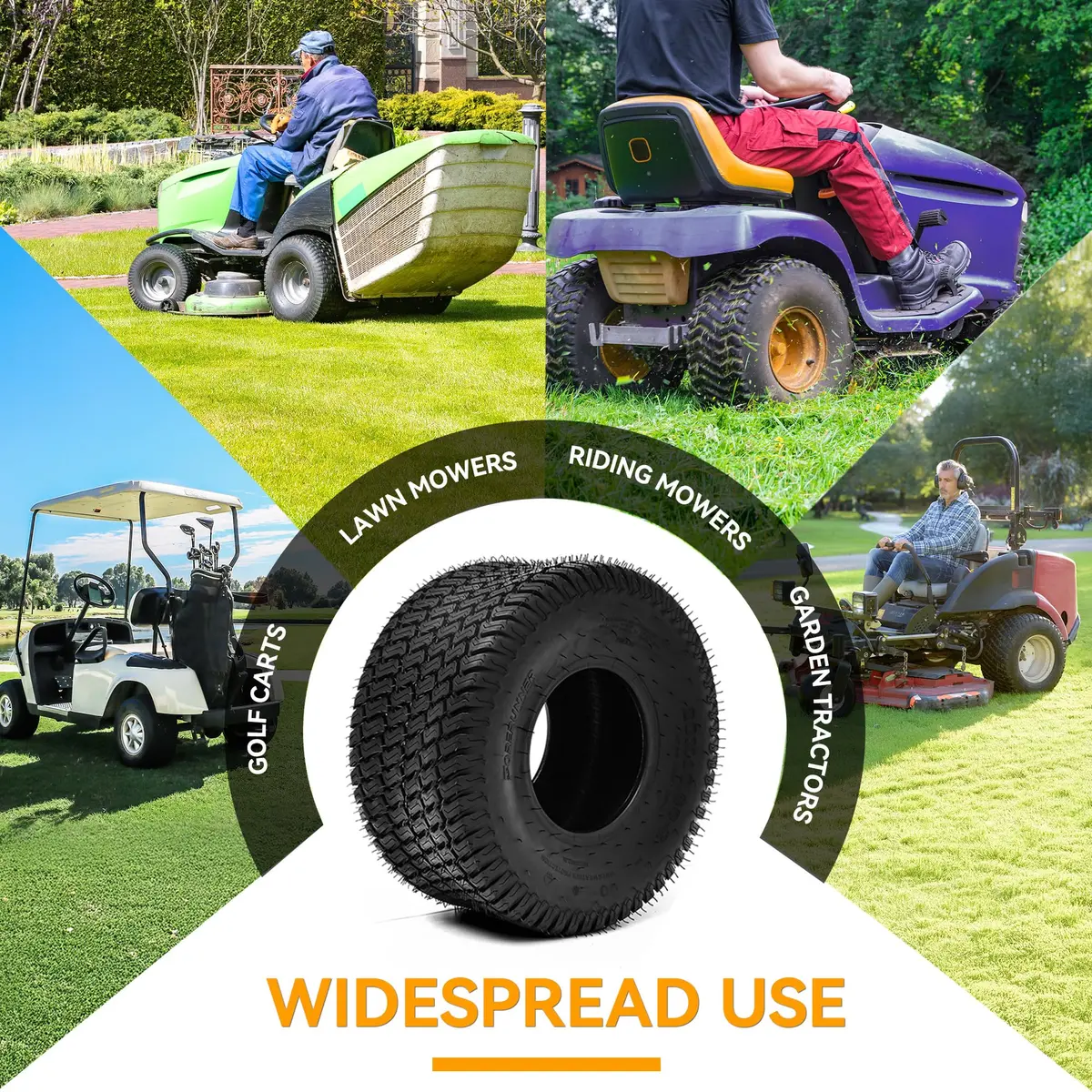 YINTATECH 20x8-8 Lawn Mower Tires Set of 2, 4Ply Tubeless for Lawn & Garden Vehicles - view 7