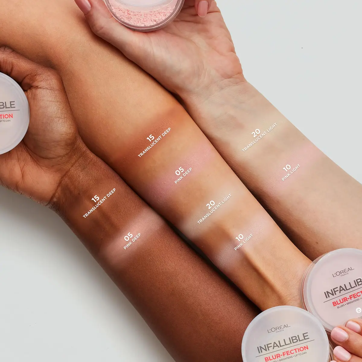 L'Oreal Paris Infallible Blur-fection Setting Powder, 20 Light Translucent | Up to 24H Blur & Brighten, Lock Makeup - view 5