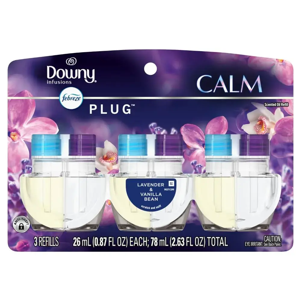 Febreze Fade Defy Plug Air Freshener Refills Downy Calm Scent 3 Count | Lasts 50 Days on Low - view 7