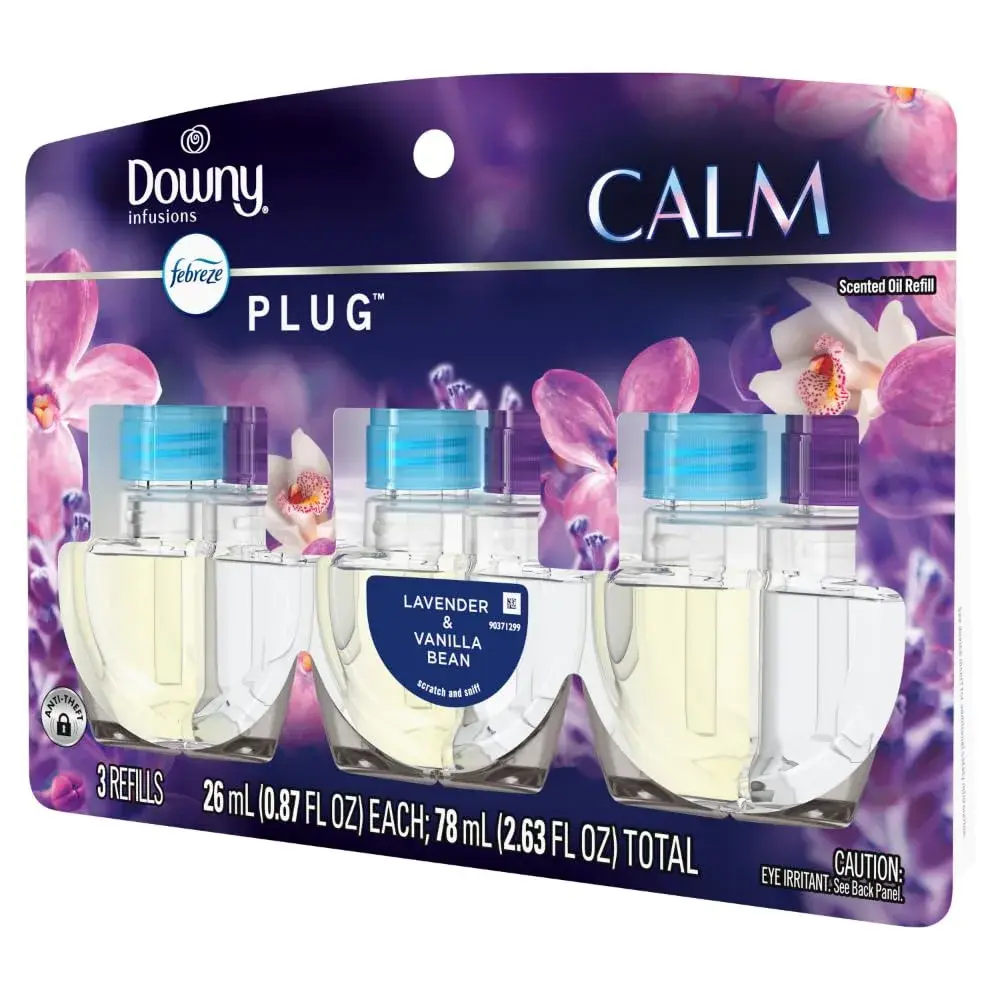 Febreze Fade Defy Plug Air Freshener Refills Downy Calm Scent 3 Count | Lasts 50 Days on Low - view 8
