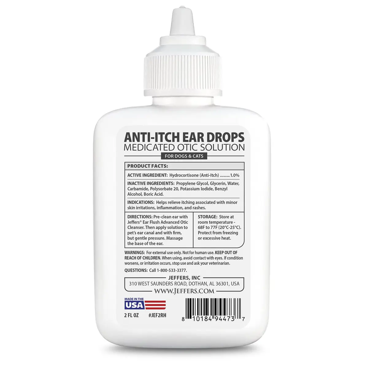 Jeffers Anti-Itch Ear Drops for Dogs & Cats 2 fl oz | Supports Ear Comfort & Hygiene - view 3