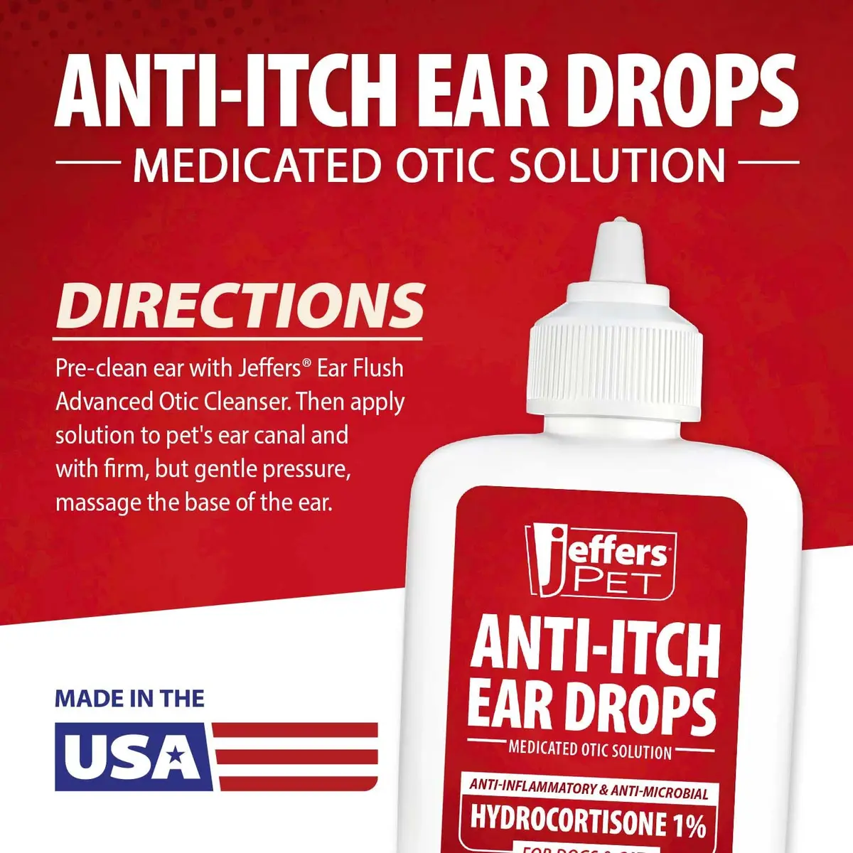 Jeffers Anti-Itch Ear Drops for Dogs & Cats 2 fl oz | Supports Ear Comfort & Hygiene - view 4