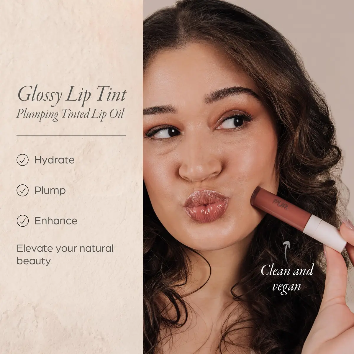 PÜR Glossy Lip Tint & Plumping Lip Oil 1 Fl Oz | Buildable High-Shine, Nourishing - view 2