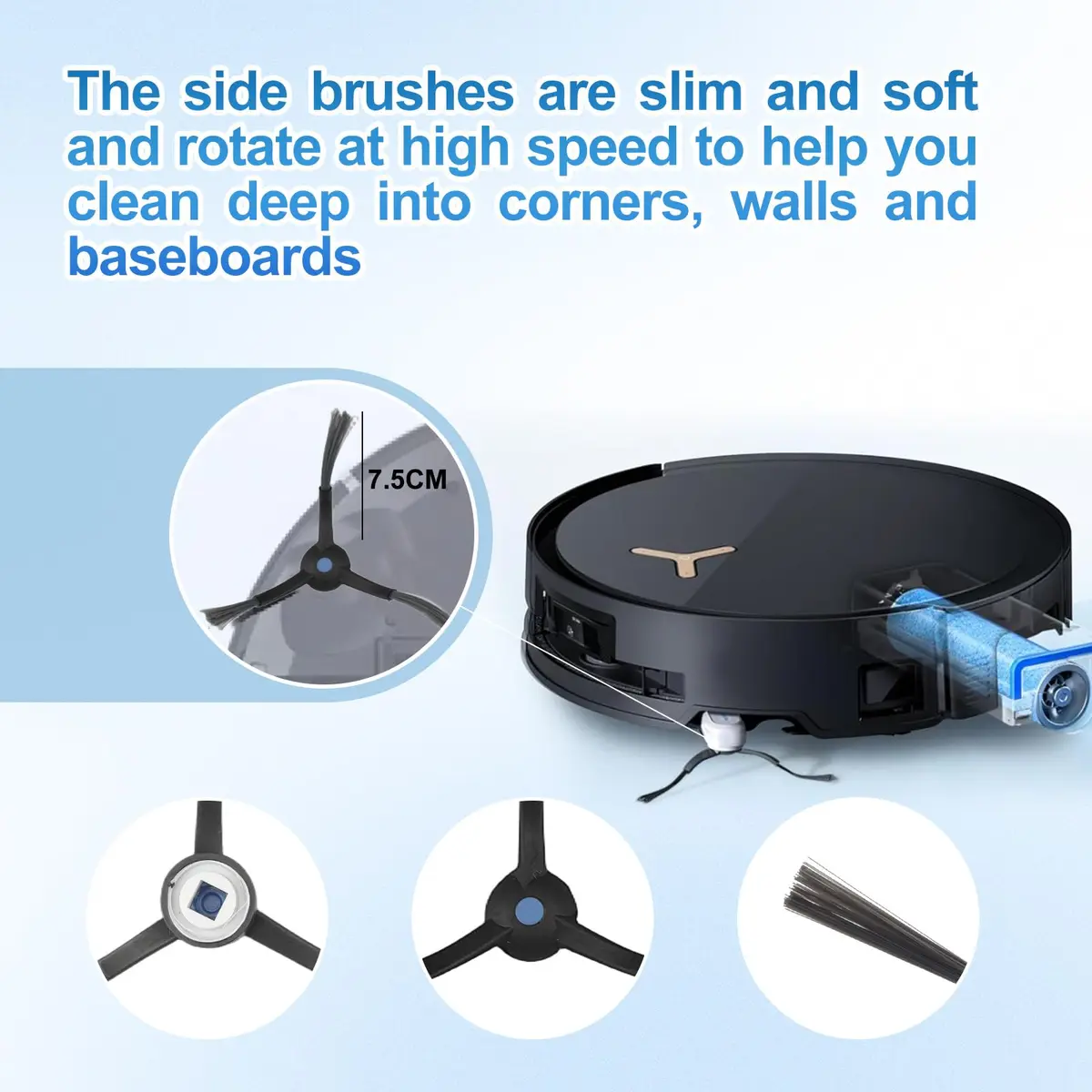 Estelife 19 Pack Replacement Parts for Ecovacs Deebot X8 Pro Omni & Yeedi S14 Plus | Vacuum Cleaner Accessories Kit - view 5