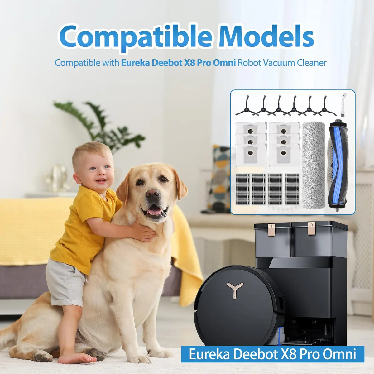 Estelife 19 Pack Replacement Parts for Ecovacs Deebot X8 Pro Omni & Yeedi S14 Plus | Vacuum Cleaner Accessories Kit - view 3