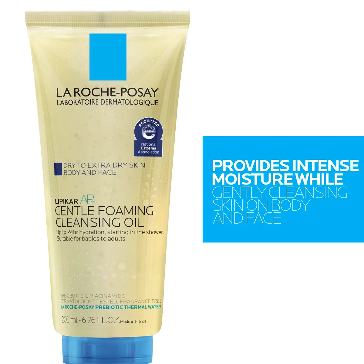 La Roche-Posay Lipikar AP+ Gentle Foaming Cleansing Oil 200ml (6.76 Fl Oz) | Fragrance-Free Hydration for Dry, Sensitive Skin - view 5