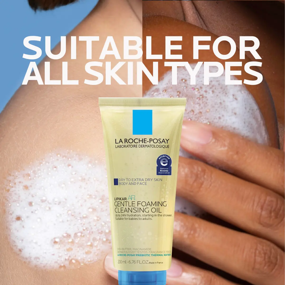 La Roche-Posay Lipikar AP+ Gentle Foaming Cleansing Oil 200ml (6.76 Fl Oz) | Fragrance-Free Hydration for Dry, Sensitive Skin - view 7