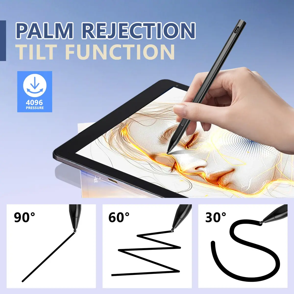 EVACH Rechargeable MPP 2.0 Tilt Pen for HP 2-in-1 Touchscreen Laptops | Smooth, Precise, Seamless Response - view 5