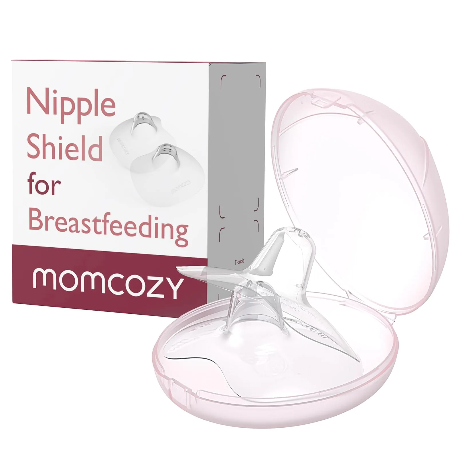 Momcozy Contact Nipple Shields, 20mm Size, 2 Count with Case | USA Imported Breastfeeding Support - main product image