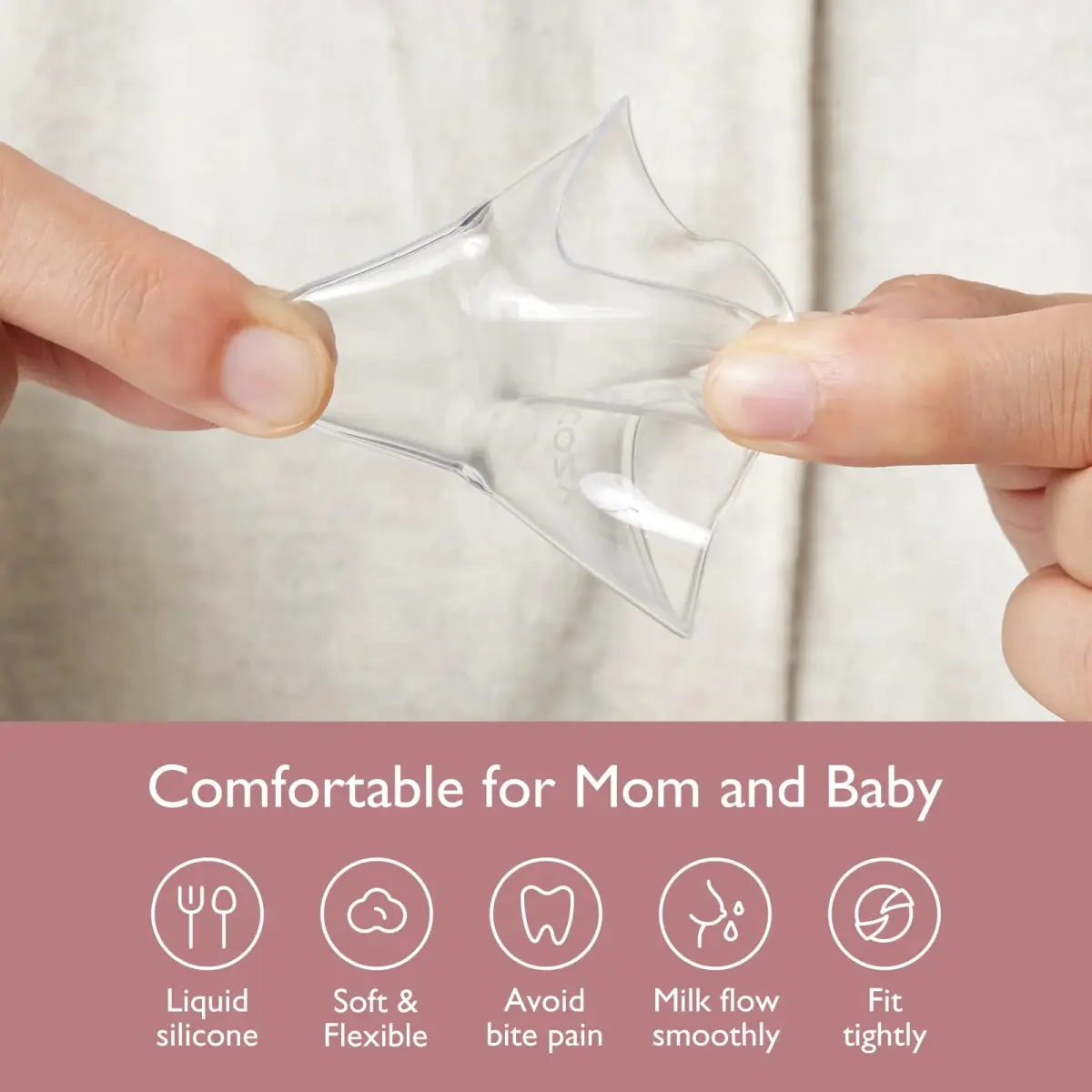 Momcozy Ultra-Thin Nipple Shields 20mm (0.79 inch) | Food-Grade Silicone for Latching Support - view 6