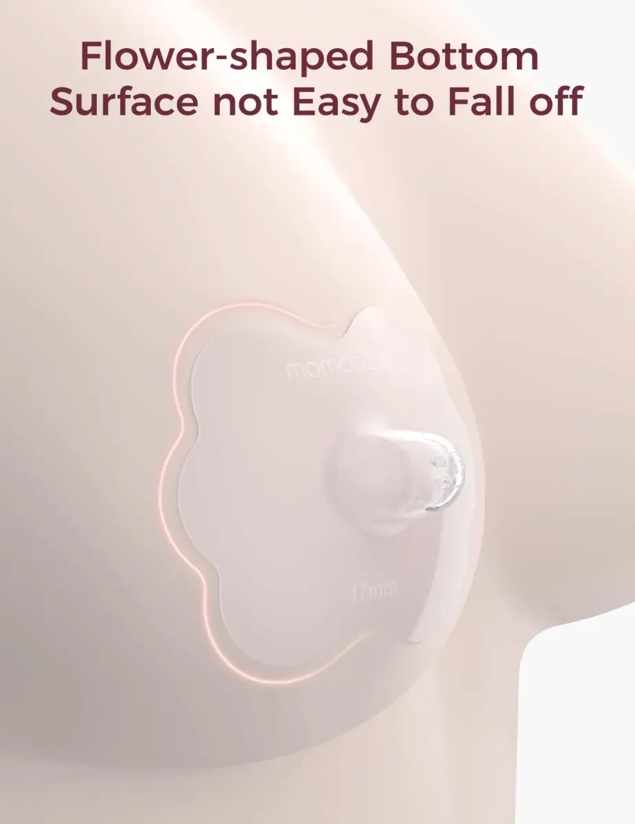 Momcozy Nipple Shields for Breastfeeding Newborn, Flower Shaped 24mm (1 Pair) | BPA-Free Silicone for Easier Latching - view 2