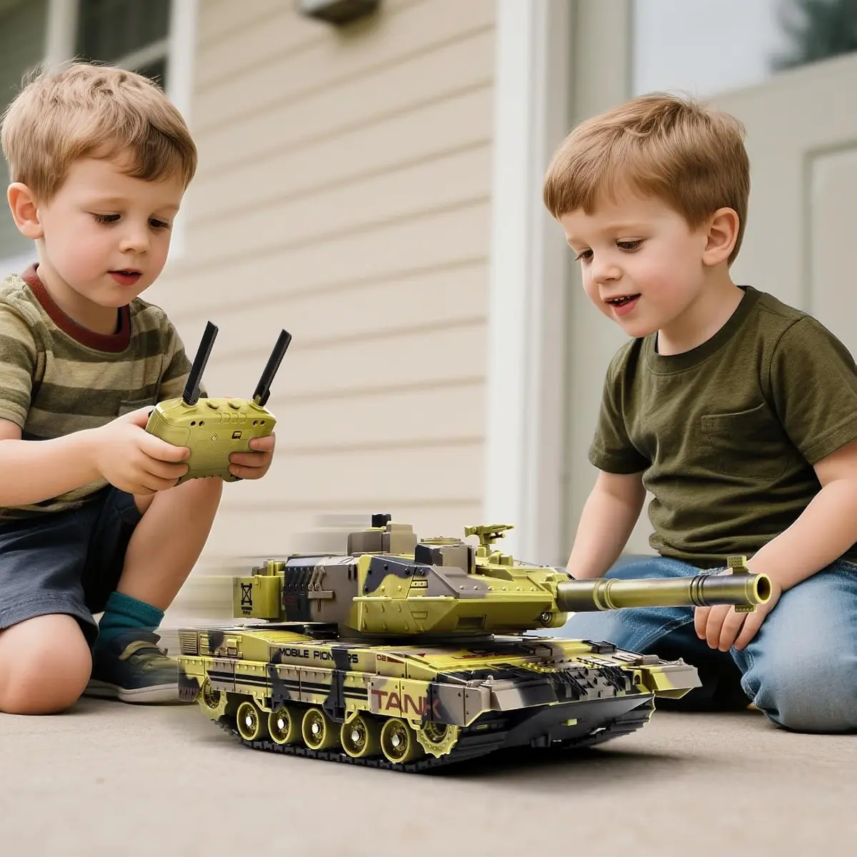 Supdex 1/24 RC Tank - Yellow | Realistic Sound, Smoke & Lights - view 6