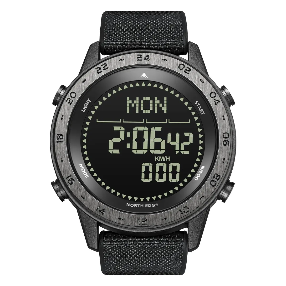 NORTH EDGE TANK3 Men’s Digital Sports Watch, Tactical Military Watch with Compass, Pedometer, Stopwatch, EL Backlight, 50M Water Resistant - main product image