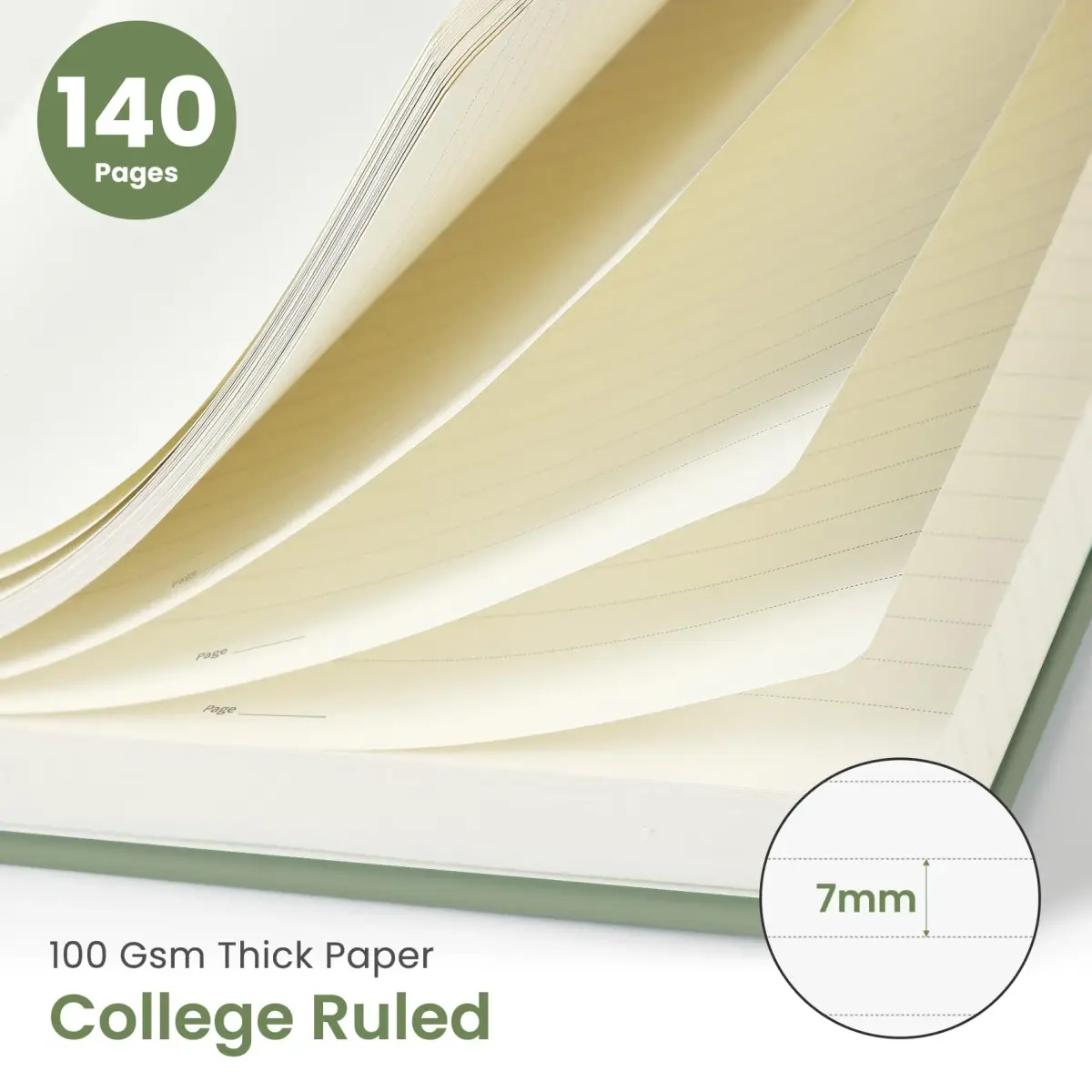 Taja 6 Pack Lined Notebooks for Work Hardcover Spiral Journal 1.83 kg (4.05 lb) | Premium Paper for Office & Students - view 2