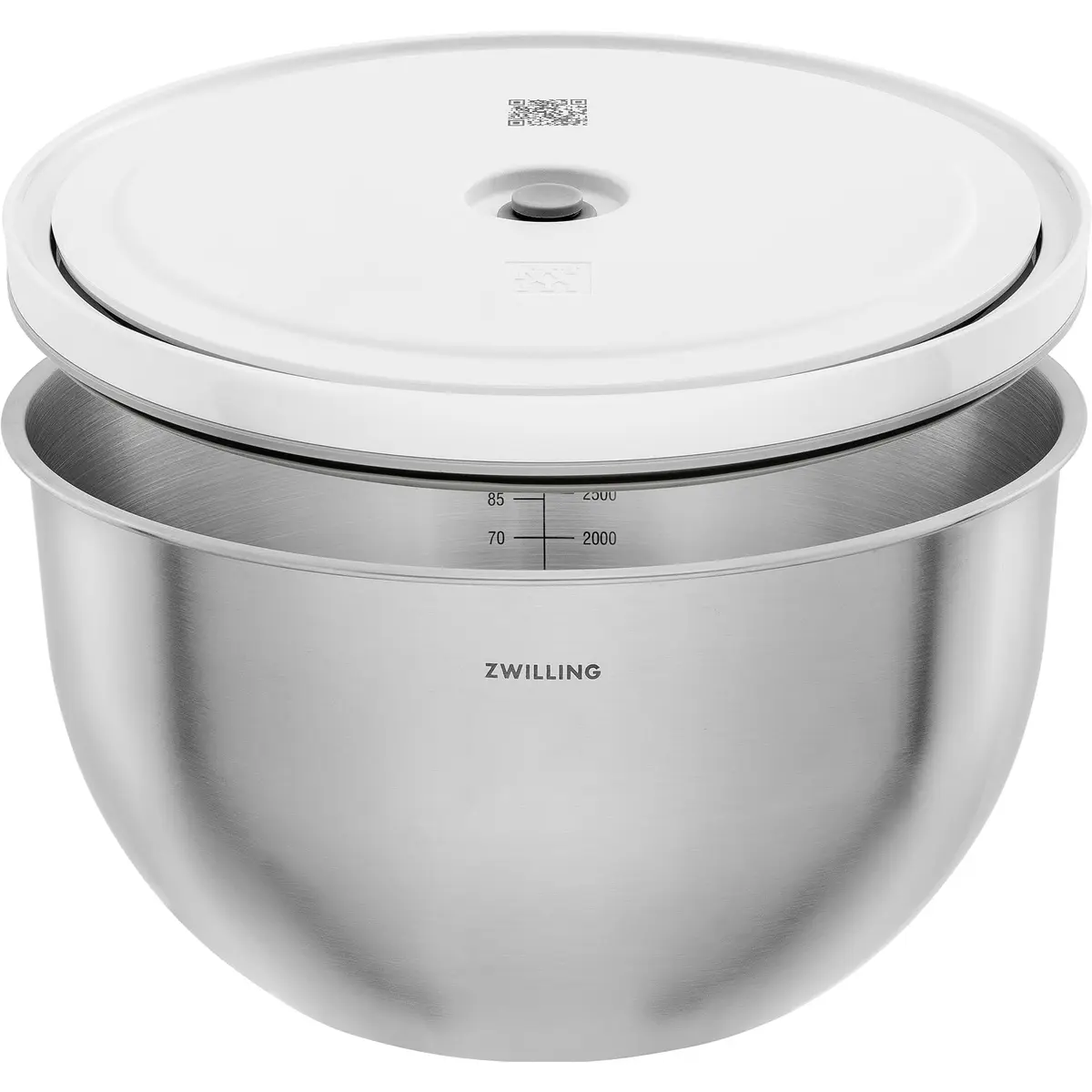 ZWILLING Fresh & Save Vacuum Stainless Steel Bowl Large 1.6 L (1.7 qt) | Airtight Food Storage Container for Meal Prep - view 2