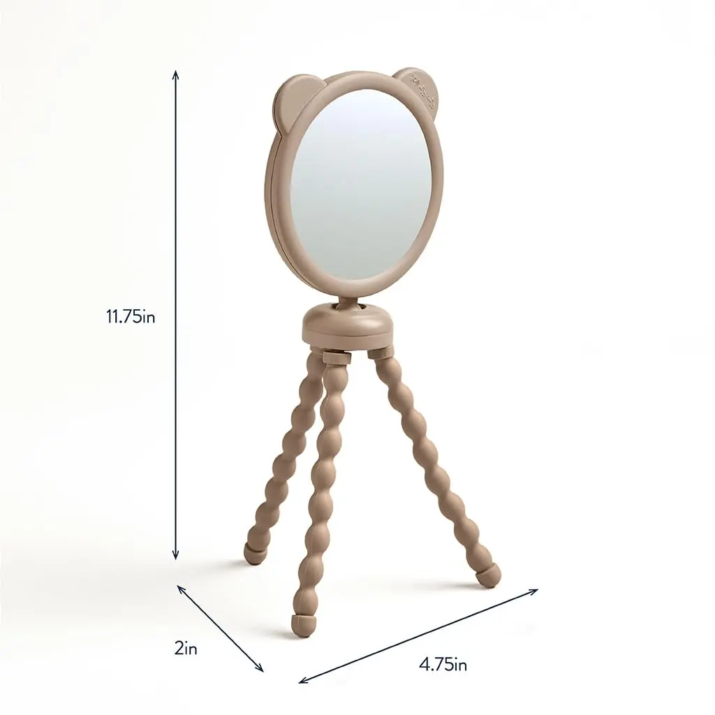 Itzy Ritzy Stroller Mirror, 360° Swivel Baby Stroller Accessory (Bear) | Clear View for Parents - view 7