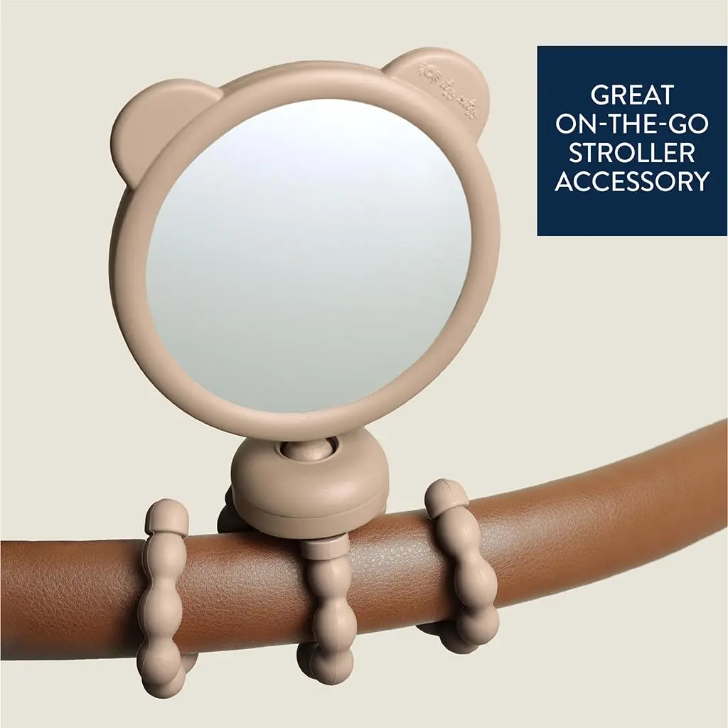 Itzy Ritzy Stroller Mirror, 360° Swivel Baby Stroller Accessory (Bear) | Clear View for Parents - view 4
