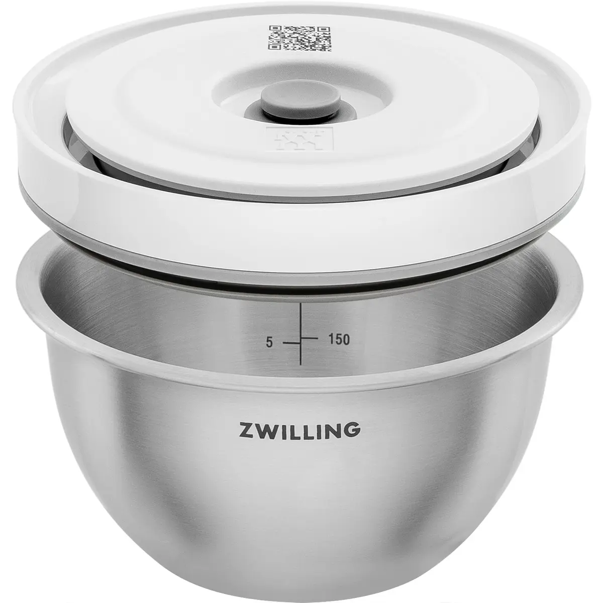 ZWILLING Fresh & Save BOWLS Vacuum Stainless Steel Bowl, Small | Airtight Food Storage for Meal Prep & Leftovers - view 2