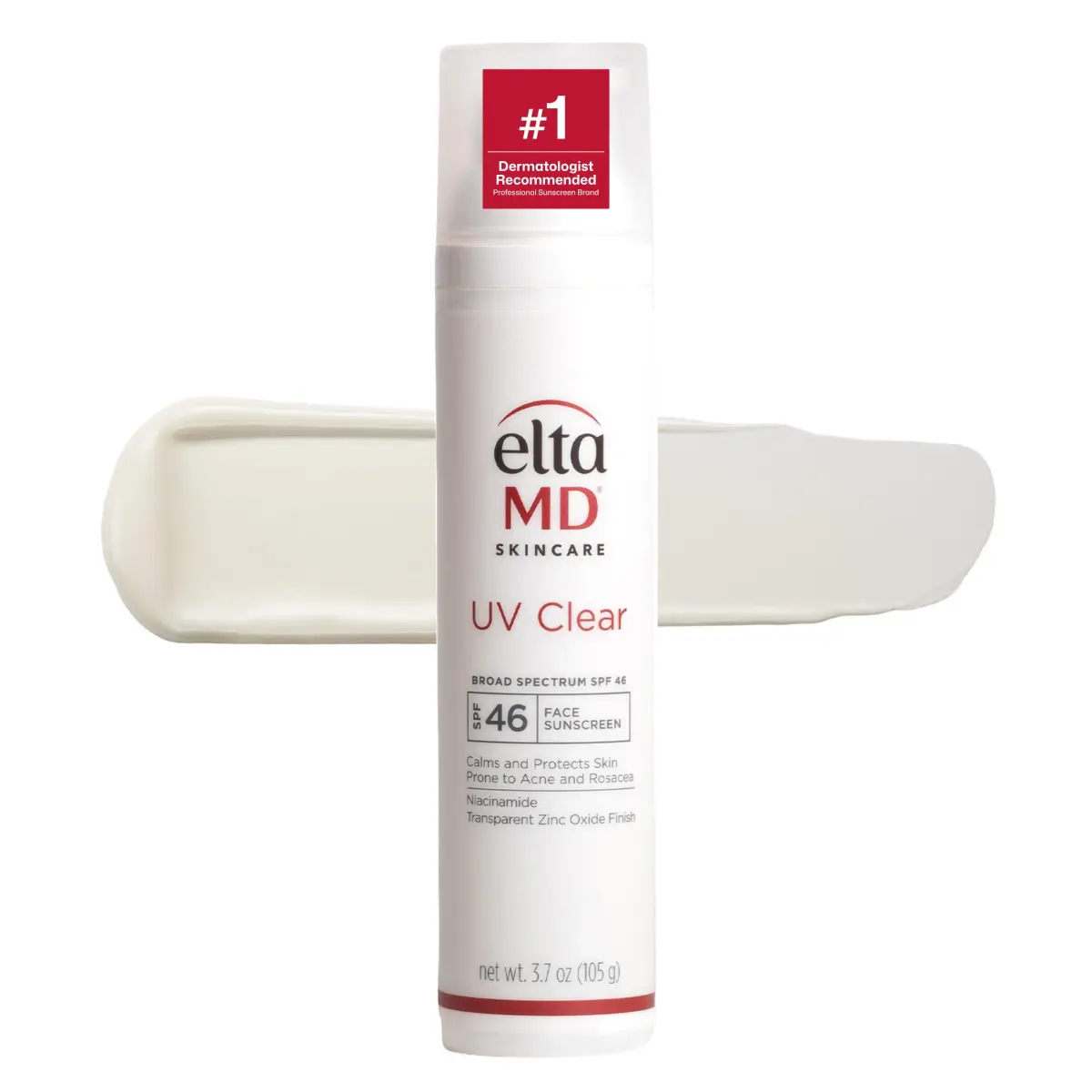 EltaMD UV Clear Untinted Face Sunscreen SPF 46 110ml (3.7 Fl Oz) | Dermatologist Recommended for Sensitive Skin - main product image