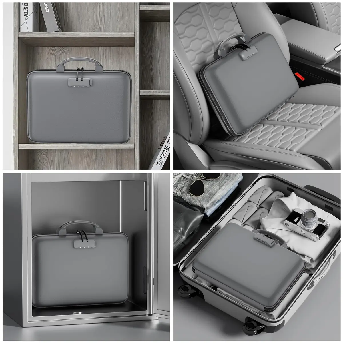 DocSafe Fireproof Document Box with Lock & 13 Pockets, 38.1cm x 29.2cm x 7.6cm (15.5" x 11.5" x 3") | Fire & Water Resistant Hard-Shell Organizer - view 6