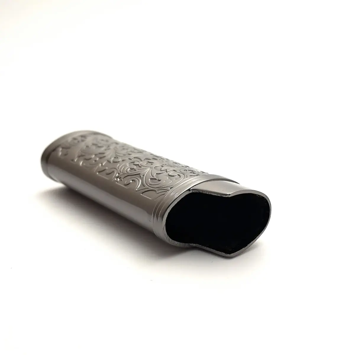 Lucklybestseller Metal Lighter Case Cover Holder Vintage Floral Stamped for BIC Full Size Lighter J6 - view 6
