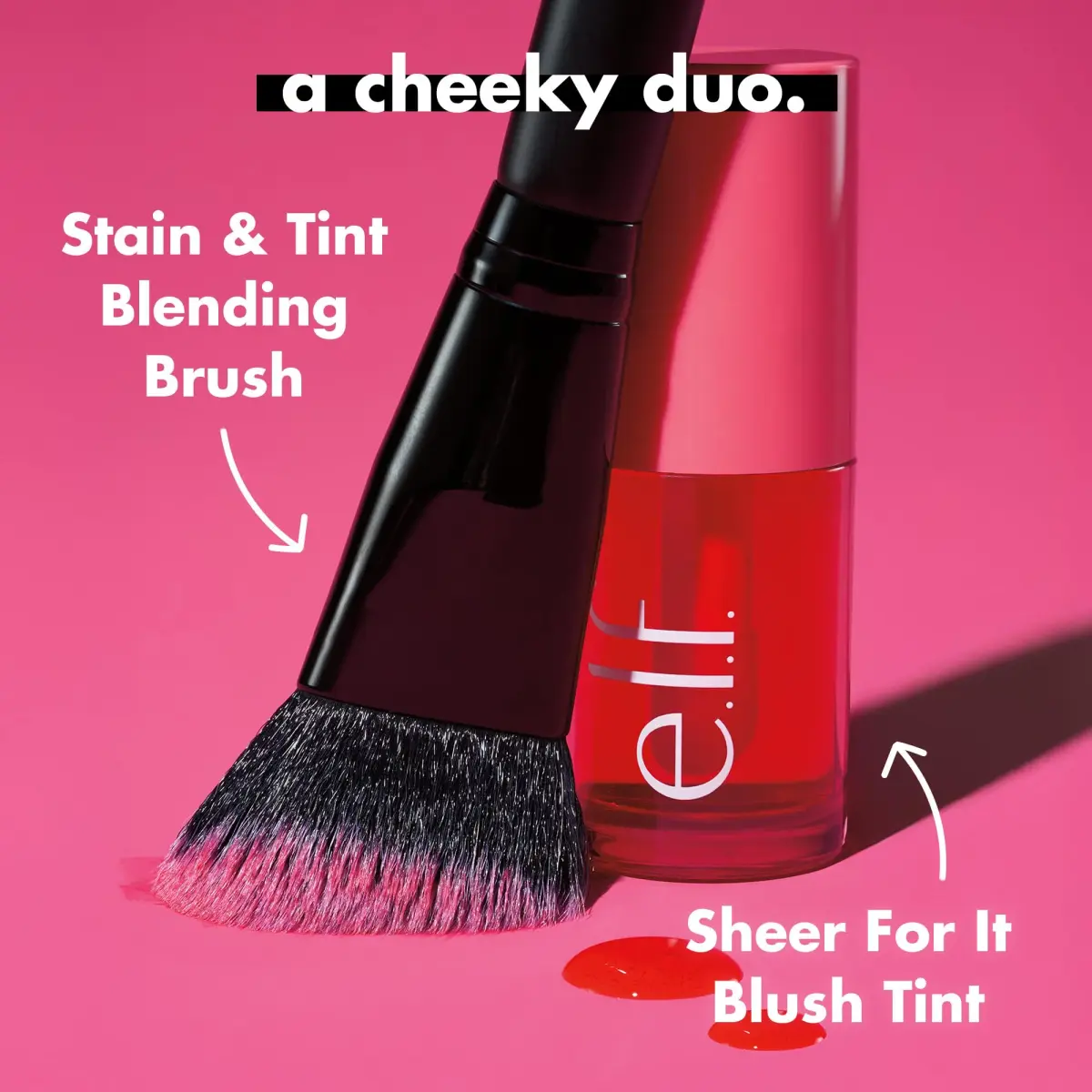 e.l.f. Sheer For It Blush Tint Cherry Cola Liquid 0.22 Fl Oz (6.5ml) | Hydrating Lip & Cheek Stain - view 4