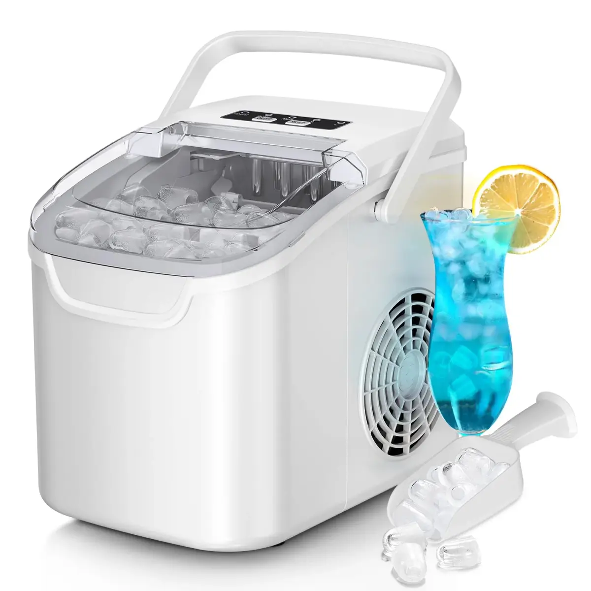 Antarctic Star Portable Countertop Ice Maker Machine 26Lbs/Day | 220V Compatible for Indian Kitchens - main product image