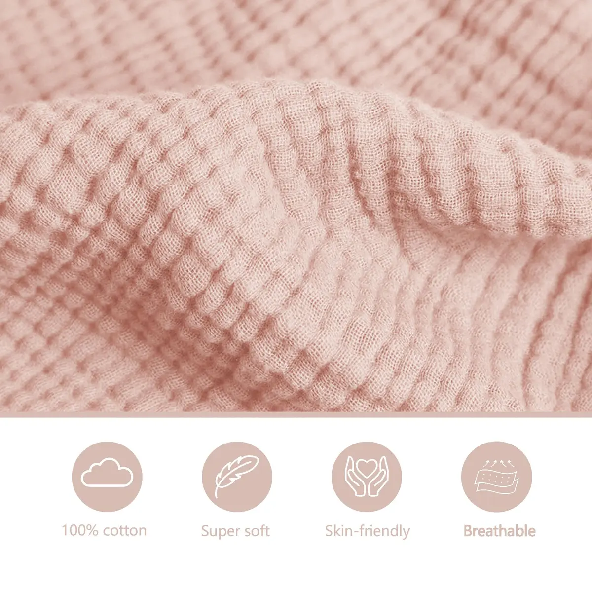 Coreeky 2 Pack 100% Cotton Muslin Nursing Covers for Breastfeeding | Soft & Breathable with Adjustable Neck Strap - view 2